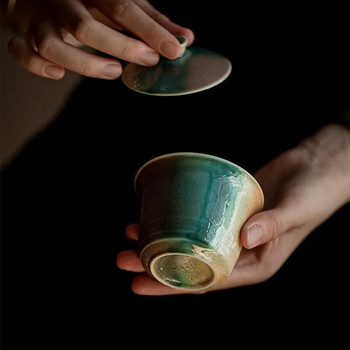 Πολύχρωμο φυσικό μετασχηματισμό κλιβάνου gaiwan Αντικέ Chaishao kungfu Κάλυμμα Μπολ υψηλής ποιότητας τσάι γκαϊβάν για τσάι