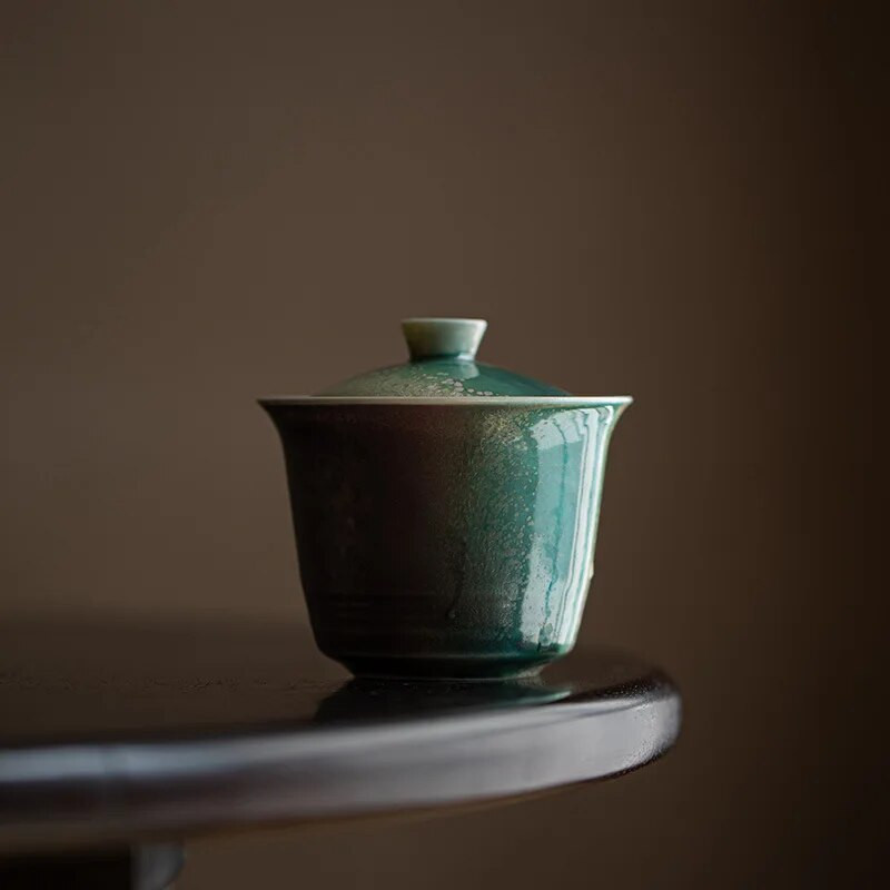 Värviline naturaalne põletusahju transformatsioon gaiwan antiikne Chaishao kungfu kaanekauss kvaliteetne tee valmistamise kauss gaiwan tee jaoks