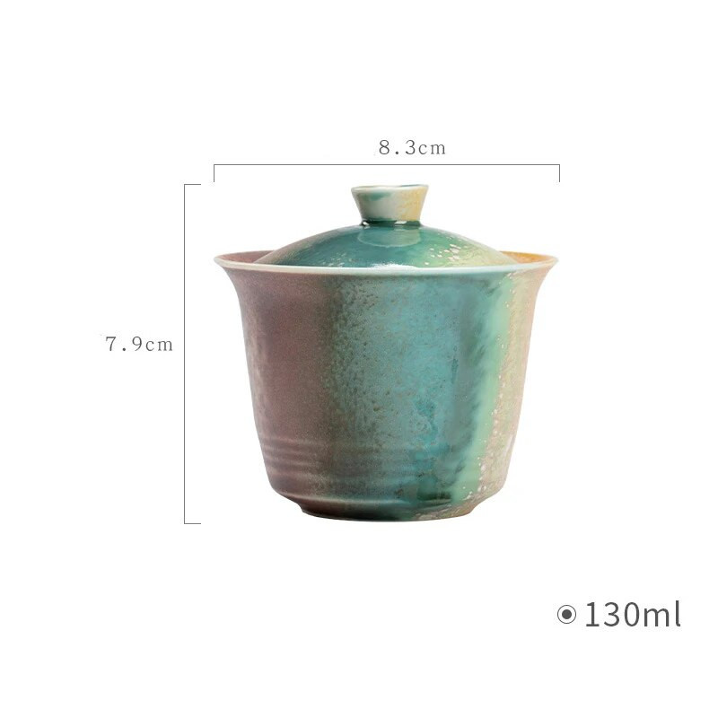 Värviline naturaalne põletusahju transformatsioon gaiwan antiikne Chaishao kungfu kaanekauss kvaliteetne tee valmistamise kauss gaiwan tee jaoks