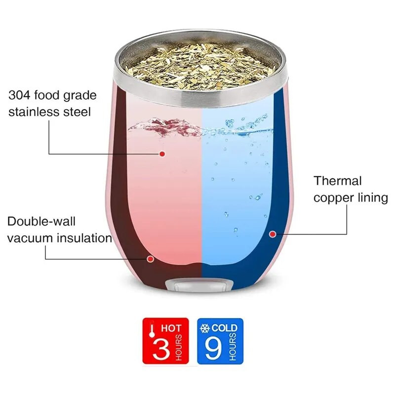Yerba Mate kõrvitsa teetassi komplekt 12 oz, kahe seinaga roostevaba kohvitass kaanega 1 Bombillase kõrrega filtrilusikas ja pintsel