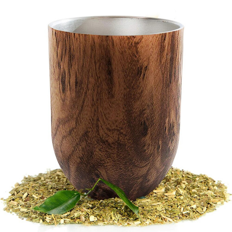 Yerba Mate kõrvitsa teetassi komplekt 12 oz, kahe seinaga roostevaba kohvitass kaanega 1 Bombillase kõrrega filtrilusikas ja pintsel