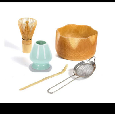 3/5 τμχ Χειροποίητο Σπίτι Easy Clean Σετ τσαγιού Matcha Σετ εργαλείων Βάση Μπολ Τελετή δώρου σέσουλα με χτυπητήρι Παραδοσιακά ιαπωνικά αξεσουάρ