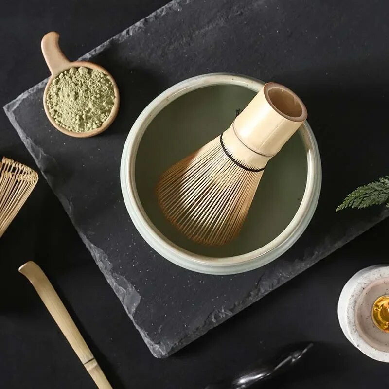 „Matcha“ arbatos šepetėlis „Baiben Li Song Dynasty“ arbatos užsakymas maišytuvo įrankis „Matcha“ dubuo bambuko stovas arbatos ratukas maišomas šepečiai bambuko šepetys
