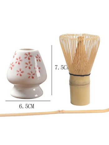 Комплект 3 в 1 Matcha Бамбукова бъркалка Чаена лъжичка Керамична купа Традиционни комплекти за чай Инструменти за приготвяне на домашен чай Аксесоари Подаръци за рожден ден