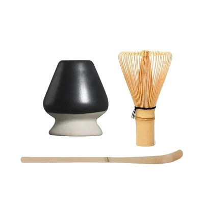 3 σε 1 Σετ Matcha Bamboo Whisk Κουταλάκι Κεραμικό μπολ Παραδοσιακά σετ τσαγιού για το σπίτι Εργαλεία παρασκευής τσαγιού Αξεσουάρ Δώρα γενεθλίων