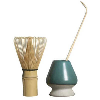 3 σε 1 Σετ Matcha Bamboo Whisk Κουταλάκι Κεραμικό μπολ Παραδοσιακά σετ τσαγιού για το σπίτι Εργαλεία παρασκευής τσαγιού Αξεσουάρ Δώρα γενεθλίων