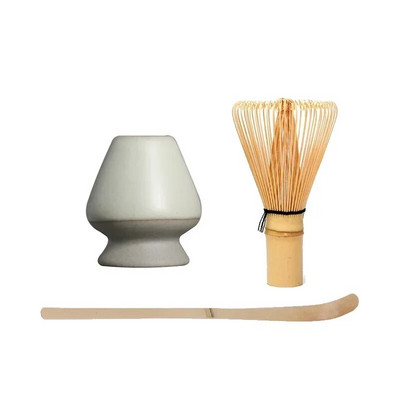 3 σε 1 Σετ Matcha Bamboo Whisk Κουταλάκι Κεραμικό μπολ Παραδοσιακά σετ τσαγιού για το σπίτι Εργαλεία παρασκευής τσαγιού Αξεσουάρ Δώρα γενεθλίων