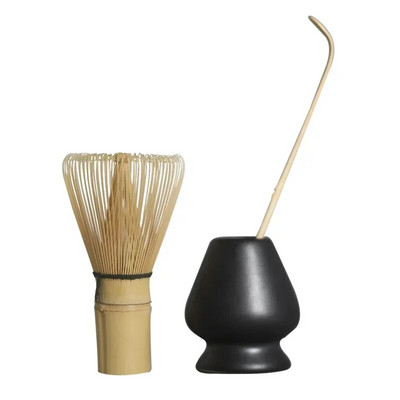 3 σε 1 Σετ Matcha Bamboo Whisk Κουταλάκι Κεραμικό μπολ Παραδοσιακά σετ τσαγιού για το σπίτι Εργαλεία παρασκευής τσαγιού Αξεσουάρ Δώρα γενεθλίων