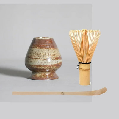 3 σε 1 Σετ Matcha Bamboo Whisk Κουταλάκι Κεραμικό μπολ Παραδοσιακά σετ τσαγιού για το σπίτι Εργαλεία παρασκευής τσαγιού Αξεσουάρ Δώρα γενεθλίων