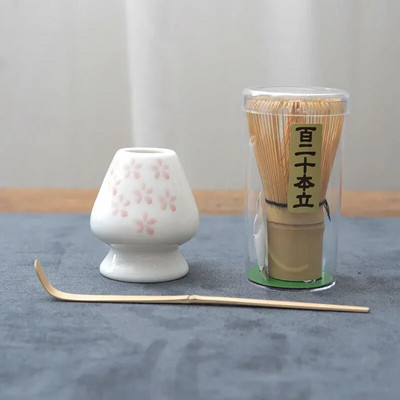 3 σε 1 Σετ Matcha Bamboo Whisk Κουταλάκι Κεραμικό μπολ Παραδοσιακά σετ τσαγιού για το σπίτι Εργαλεία παρασκευής τσαγιού Αξεσουάρ Δώρα γενεθλίων