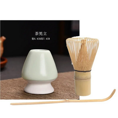 3 σε 1 Σετ Matcha Bamboo Whisk Κουταλάκι Κεραμικό μπολ Παραδοσιακά σετ τσαγιού για το σπίτι Εργαλεία παρασκευής τσαγιού Αξεσουάρ Δώρα γενεθλίων