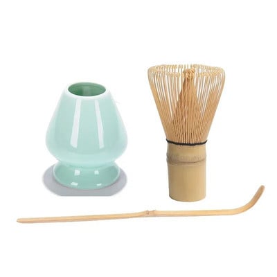 3 σε 1 Σετ Matcha Bamboo Whisk Κουταλάκι Κεραμικό μπολ Παραδοσιακά σετ τσαγιού για το σπίτι Εργαλεία παρασκευής τσαγιού Αξεσουάρ Δώρα γενεθλίων