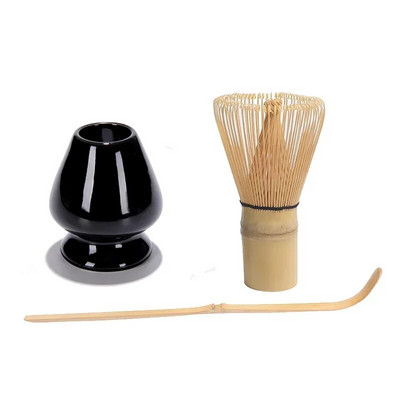 3 σε 1 Σετ Matcha Bamboo Whisk Κουταλάκι Κεραμικό μπολ Παραδοσιακά σετ τσαγιού για το σπίτι Εργαλεία παρασκευής τσαγιού Αξεσουάρ Δώρα γενεθλίων