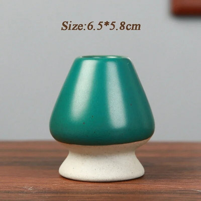 Japoniškas keraminis „Matcha“ plaktuvo pagrindas Žaliosios arbatos „Chasen“ laikiklis Bambuko arbatos šaukštas Spalvingas „Matcha“ arbatos dubuo „Chasen“ stovas gėrimo meno įrankis