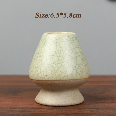 Japoniškas keraminis „Matcha“ plaktuvo pagrindas Žaliosios arbatos „Chasen“ laikiklis Bambuko arbatos šaukštas Spalvingas „Matcha“ arbatos dubuo „Chasen“ stovas gėrimo meno įrankis