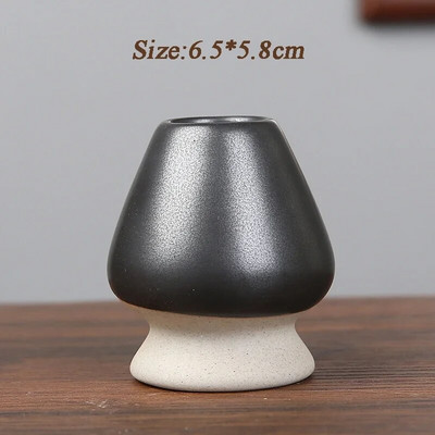 Japoniškas keraminis „Matcha“ plaktuvo pagrindas Žaliosios arbatos „Chasen“ laikiklis Bambuko arbatos šaukštas Spalvingas „Matcha“ arbatos dubuo „Chasen“ stovas gėrimo meno įrankis