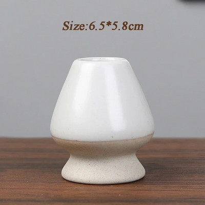 Japoniškas keraminis „Matcha“ plaktuvo pagrindas Žaliosios arbatos „Chasen“ laikiklis Bambuko arbatos šaukštas Spalvingas „Matcha“ arbatos dubuo „Chasen“ stovas gėrimo meno įrankis