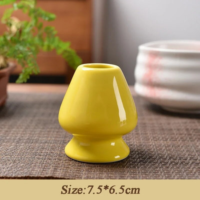 Japoniškas keraminis „Matcha“ plaktuvo pagrindas Žaliosios arbatos „Chasen“ laikiklis Bambuko arbatos šaukštas Spalvingas „Matcha“ arbatos dubuo „Chasen“ stovas gėrimo meno įrankis