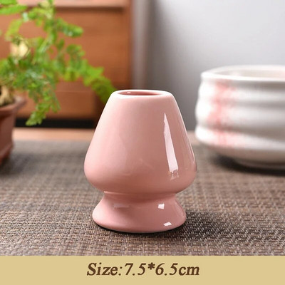 Japoniškas keraminis „Matcha“ plaktuvo pagrindas Žaliosios arbatos „Chasen“ laikiklis Bambuko arbatos šaukštas Spalvingas „Matcha“ arbatos dubuo „Chasen“ stovas gėrimo meno įrankis