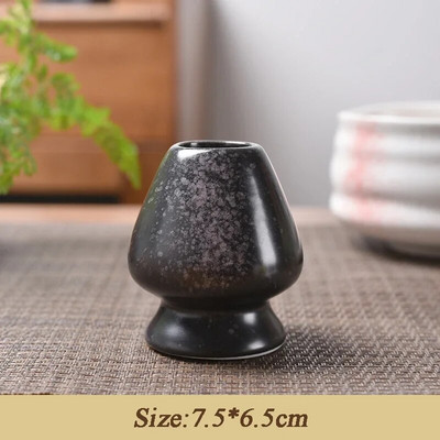 Japoniškas keraminis „Matcha“ plaktuvo pagrindas Žaliosios arbatos „Chasen“ laikiklis Bambuko arbatos šaukštas Spalvingas „Matcha“ arbatos dubuo „Chasen“ stovas gėrimo meno įrankis