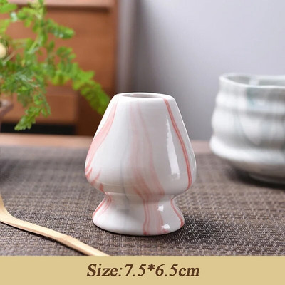 Japoniškas keraminis „Matcha“ plaktuvo pagrindas Žaliosios arbatos „Chasen“ laikiklis Bambuko arbatos šaukštas Spalvingas „Matcha“ arbatos dubuo „Chasen“ stovas gėrimo meno įrankis