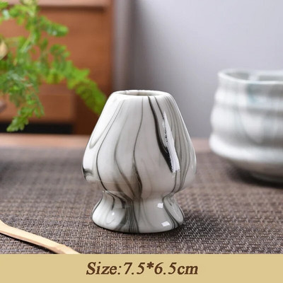Japoniškas keraminis „Matcha“ plaktuvo pagrindas Žaliosios arbatos „Chasen“ laikiklis Bambuko arbatos šaukštas Spalvingas „Matcha“ arbatos dubuo „Chasen“ stovas gėrimo meno įrankis