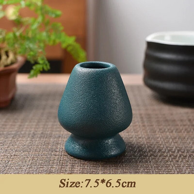 Japoniškas keraminis „Matcha“ plaktuvo pagrindas Žaliosios arbatos „Chasen“ laikiklis Bambuko arbatos šaukštas Spalvingas „Matcha“ arbatos dubuo „Chasen“ stovas gėrimo meno įrankis