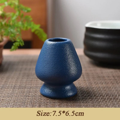 Japoniškas keraminis „Matcha“ plaktuvo pagrindas Žaliosios arbatos „Chasen“ laikiklis Bambuko arbatos šaukštas Spalvingas „Matcha“ arbatos dubuo „Chasen“ stovas gėrimo meno įrankis