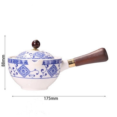 Kineski Gong Fu set za čaj, prijenosni čajnik za 360 rotacija, keramički aparat za čaj, infuzer, poluautomatski pribor za čaj za putovanja u kućnom uredu