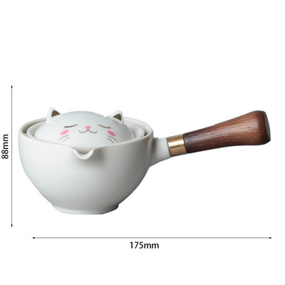 Kineski Gong Fu set za čaj, prijenosni čajnik za 360 rotacija, keramički aparat za čaj, infuzer, poluautomatski pribor za čaj za putovanja u kućnom uredu