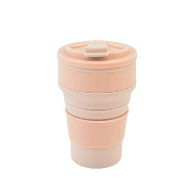350 ml/500 ml silikoonist kokkupandav tass, kokkupandav kaanega kruus Kohvi reisimiseks õues Kaasaskantavad veejoogi teetassid