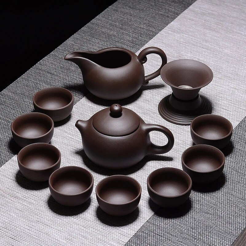 Zisha teenõude teenus Hiina lillast savist teekannu komplekt teetõmmis Käsitsi valmistatud teetass Tasuta kohaletoimetamine