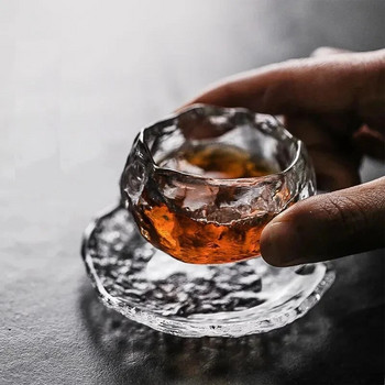 1 τμχ Ιαπωνικό Χειροποίητο Φλιτζάνι Τσάι Σφυριού με Παγωμένο Διαφανές Κύπελλο Τσαγιού Κουγκφού Σουφέτα Κύπελλο Κρασιού Ποτό οικιακού γραφείου 45ml