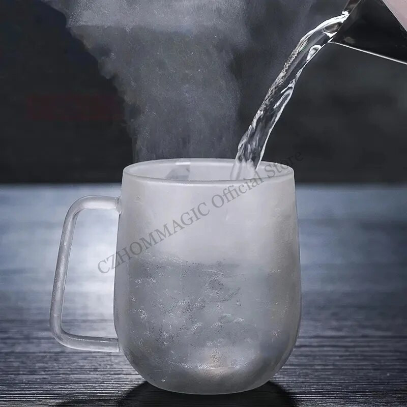 300 ml didelės dvigubos sienelės stiklinis espreso kavos puodelis su rankena Karščiui atspari arbata Alus Pienas Citrinų sultys Kavos puodelis Gėrimų indai Dovanos