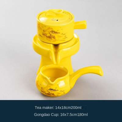 Lazy pusiau automatinis Creative Stone malūnas, besisukantis vanduo Kung Fu arbatos virimo aparato rinkinys Keraminis arbatinukas arbatinukas