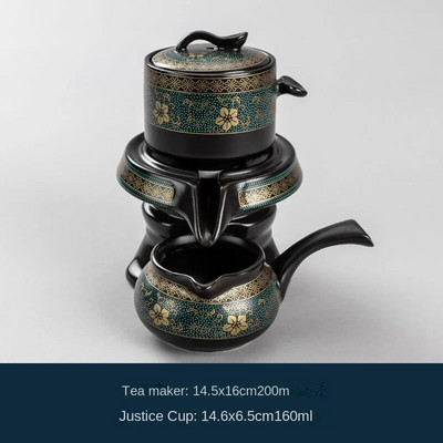 Lazy pusiau automatinis Creative Stone malūnas, besisukantis vanduo Kung Fu arbatos virimo aparato rinkinys Keraminis arbatinukas arbatinukas