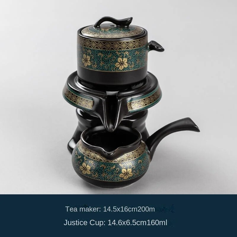Lazy pusiau automatinis Creative Stone malūnas, besisukantis vanduo Kung Fu arbatos virimo aparato rinkinys Keraminis arbatinukas arbatinukas