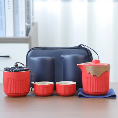 Nešiojamas kelioninis arbatos rinkinys, lauko stovyklavimo arbatos ruošimo įrankis, vienetiniai Kung Fu arbatos rinkiniai, geriausia dovana arbatos kultūros mėgėjams