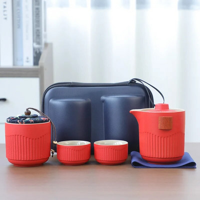 Nešiojamas kelioninis arbatos rinkinys, lauko stovyklavimo arbatos ruošimo įrankis, vienetiniai Kung Fu arbatos rinkiniai, geriausia dovana arbatos kultūros mėgėjams