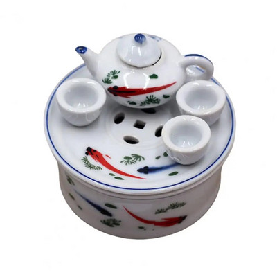 1 rinkinys Mini arbatos indų aukšto restauravimo kinų stiliaus retro dekoratyvinė keramika vaikų arbatos rinkinys su arbatos padėklu puodelio scenos išdėstymas
