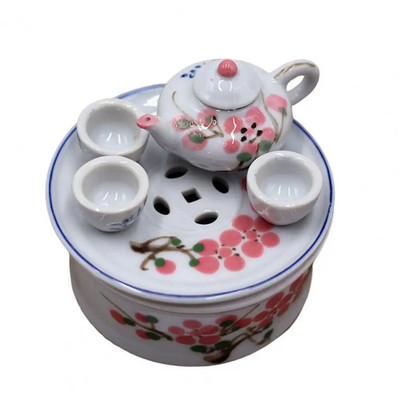 1 rinkinys Mini arbatos indų aukšto restauravimo kinų stiliaus retro dekoratyvinė keramika vaikų arbatos rinkinys su arbatos padėklu puodelio scenos išdėstymas