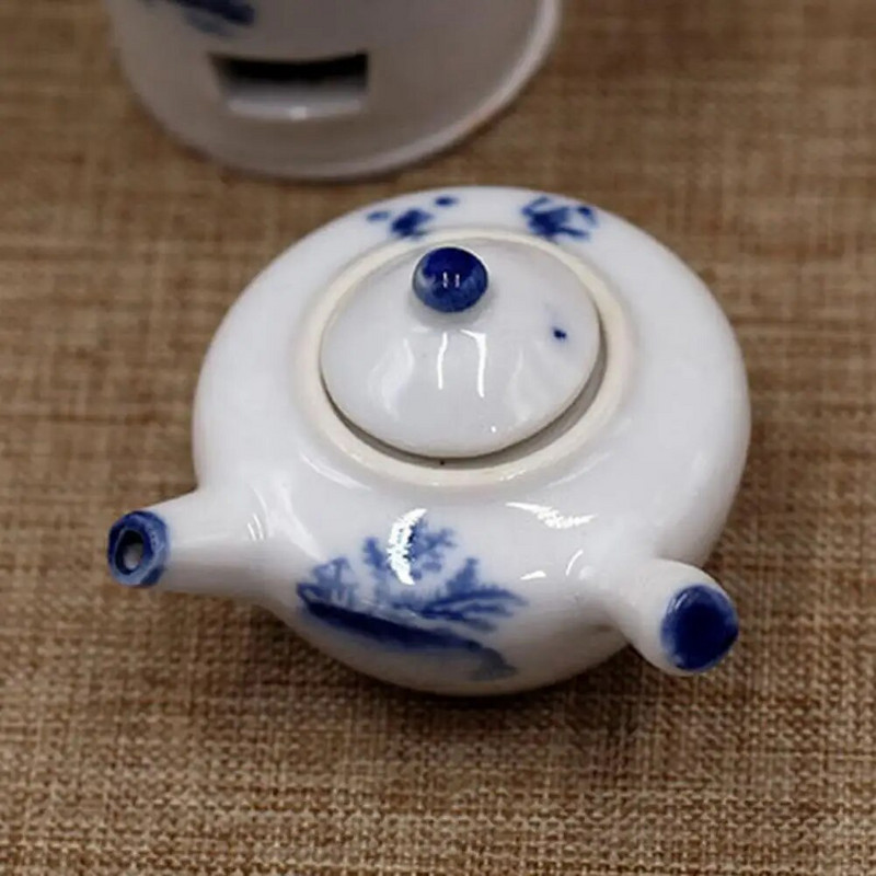 1 rinkinys Mini arbatos indų aukšto restauravimo kinų stiliaus retro dekoratyvinė keramika vaikų arbatos rinkinys su arbatos padėklu puodelio scenos išdėstymas