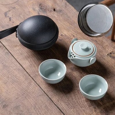 Šiuolaikiniai keraminiai stalo reikmenys arbatinuko stalviršio puošmena Nešiojami kelionių Kung Fu arbatos rinkiniai Porcelianiniai amatai Namų dekoravimo priedai