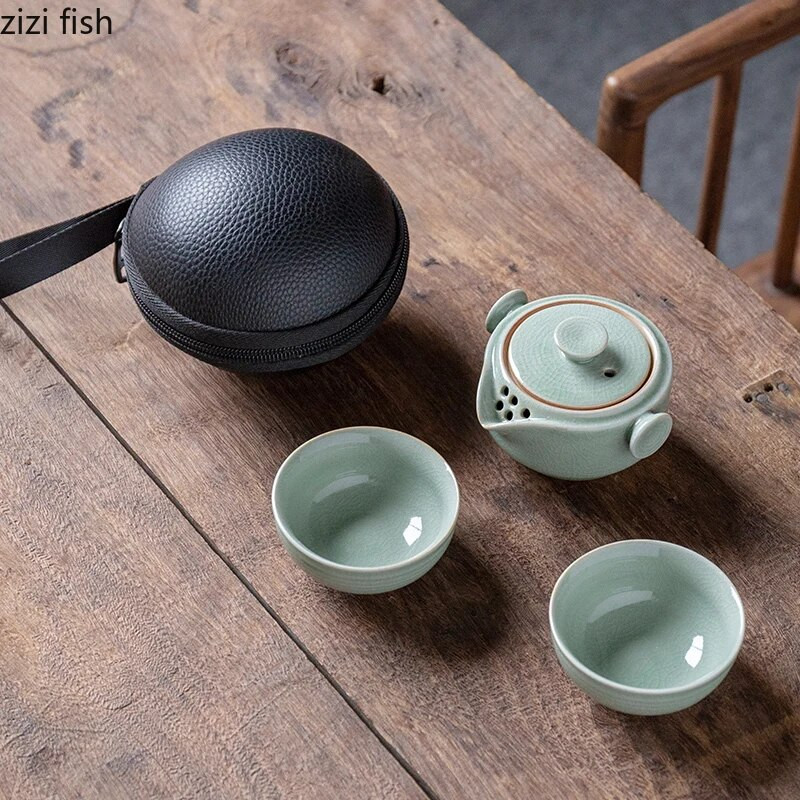 Šiuolaikiniai keraminiai stalo reikmenys arbatinuko stalviršio puošmena Nešiojami kelionių Kung Fu arbatos rinkiniai Porcelianiniai amatai Namų dekoravimo priedai