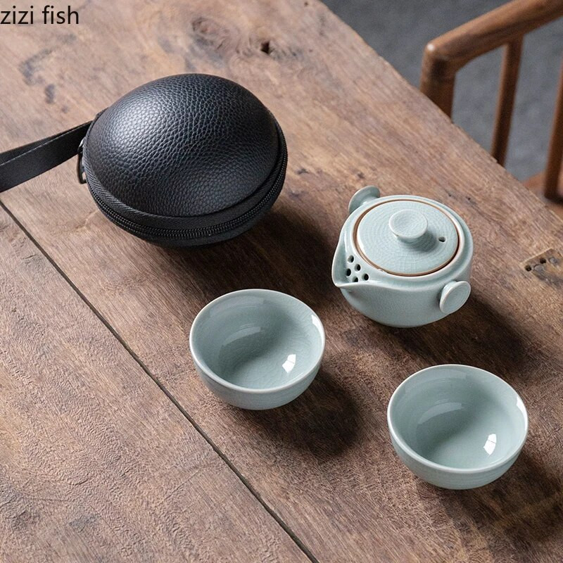 Šiuolaikiniai keraminiai stalo reikmenys arbatinuko stalviršio puošmena Nešiojami kelionių Kung Fu arbatos rinkiniai Porcelianiniai amatai Namų dekoravimo priedai