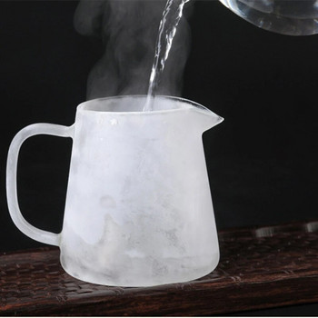 Топлоустойчива прозрачна стъклена кана за чай справедлива чаша ча хай, ръчно изработени чаши за чай кунг фу teaset gongdao Точки за чай с дръжка