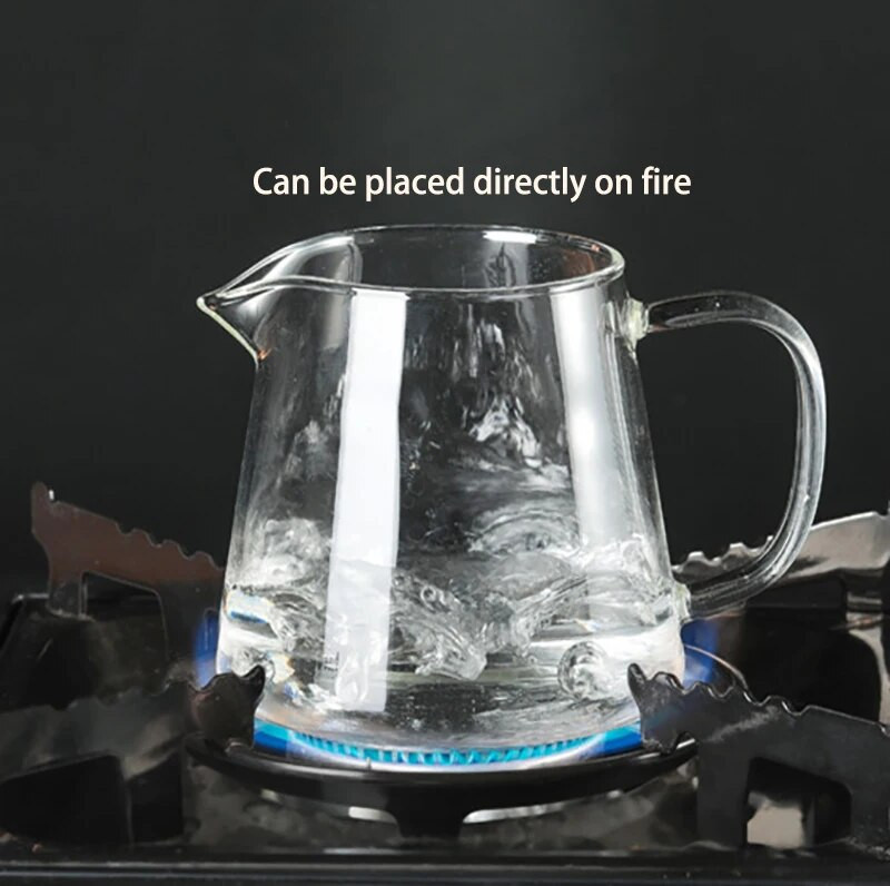 Karstumizturīgs caurspīdīgs stikls tējas kannas ča hai, ar rokām darinātas kung fu tējas krūzes teaset gongdao Tējas trauki ar rokturi