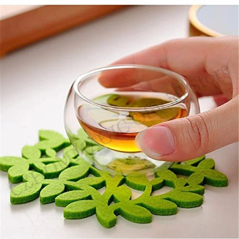 50 ml dvigubos sienelės stiklinis puodelis permatomas rankų darbo karščiui atsparus alaus arbatos gėrimas Kungfu arbatos puodelis MINI viskio puodelis espreso kavos puodeliai