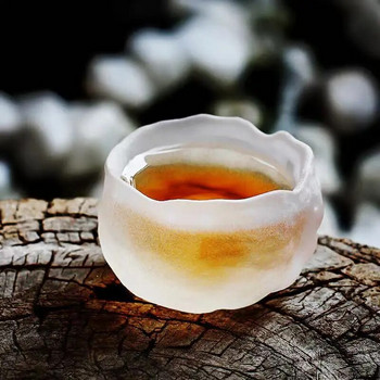 Висококачествена ръчно изработена стъклена кристална чаша Liuli, удебелена топлоустойчива чаша за чай Kungfu, японска малка чаша за вино