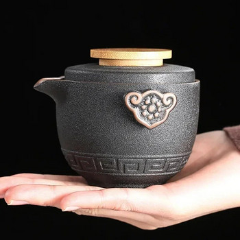 Клас порцелан Teaset High Fu Gaiwan Of pot Ceremony Set Китайски преносими кунг керамични чаши Travel